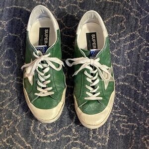 Golden Goose Green Leather Superstar Men’s sneakers